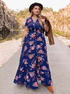Plus Size V-Neck Maxi Dress - LoveNest Treasures