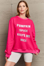 Simply Love Full Size Letter Graphic Sweatshirt - LoveNest Treasures