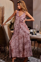 BiBi Tie-Dye Sleeveless V-Neck Dress - LoveNest Treasures