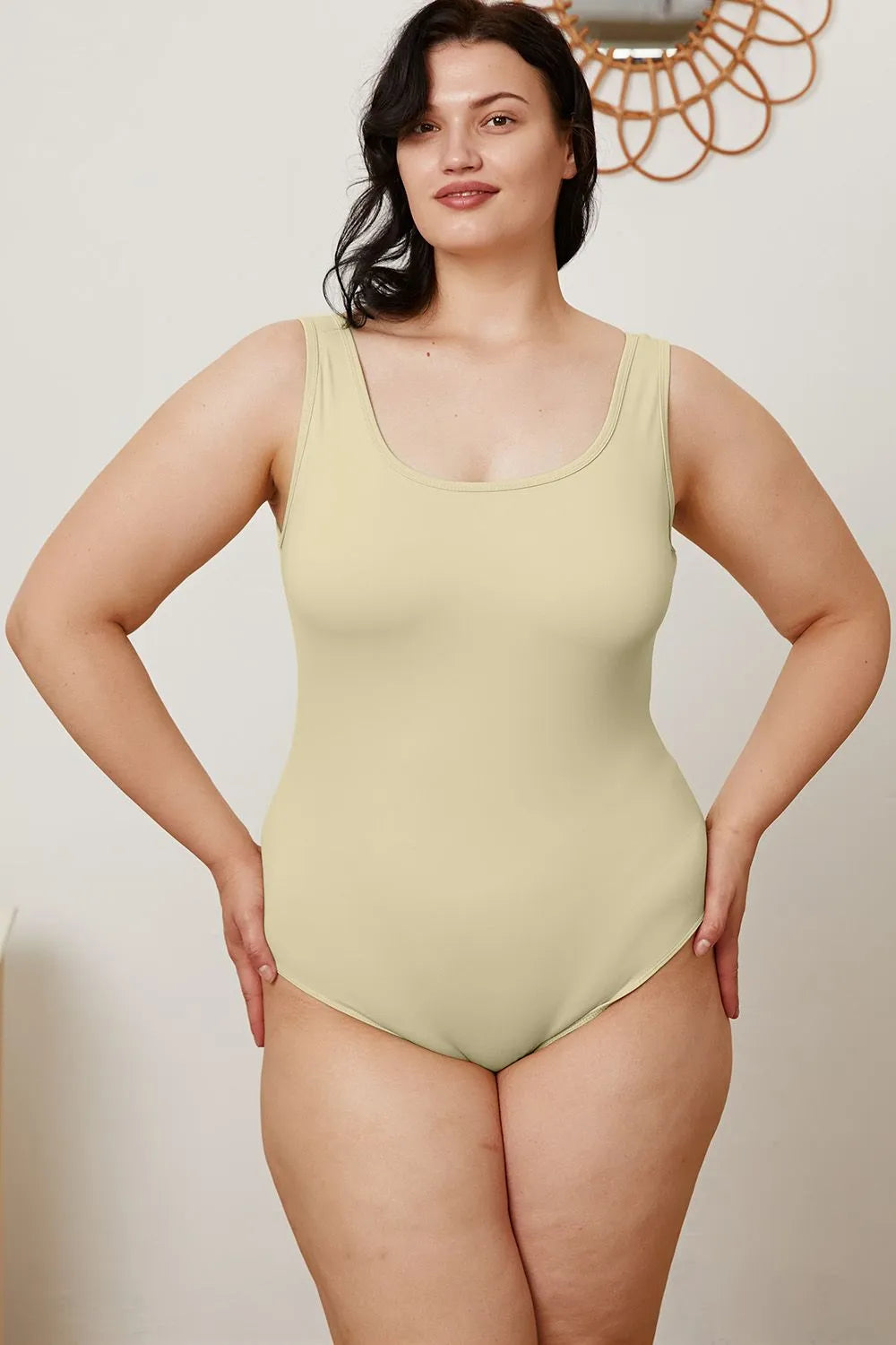 Basic Bae Full Size Square Neck Sleeveless Bodysuit - LoveNest Treasures