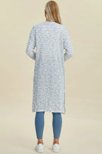 Double Take Full Size Open Front Longline Cardigan - LoveNest Treasures