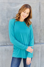 Basic Bae Full Size Round Neck Long Sleeve Top - LoveNest Treasures