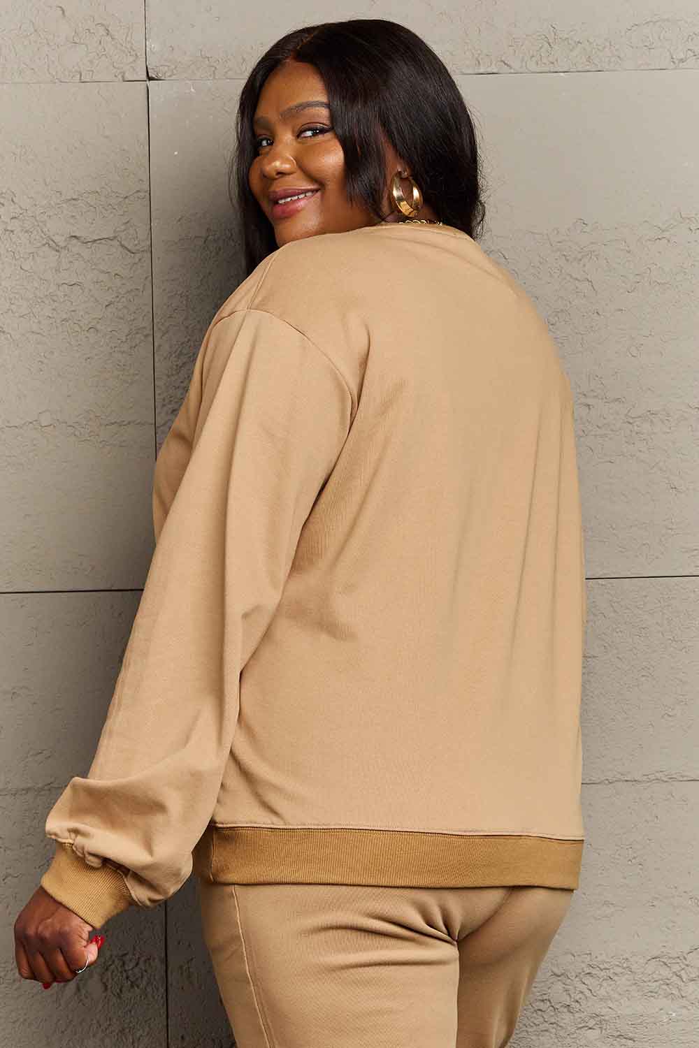 Simply Love Simply Love Full Size Round Neck Dropped Shoulder MUSIC CITY Graphic Sweatshirt - LoveNest Treasures