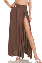 Zenana Woven Crinkle Gauze Long Skirts - LoveNest Treasures