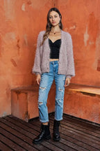 ADORA Fuzzy Sweater Cardigan - LoveNest Treasures