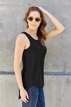 Basic Bae Full Size Round Neck Curved Hem Tank - LoveNest Treasures