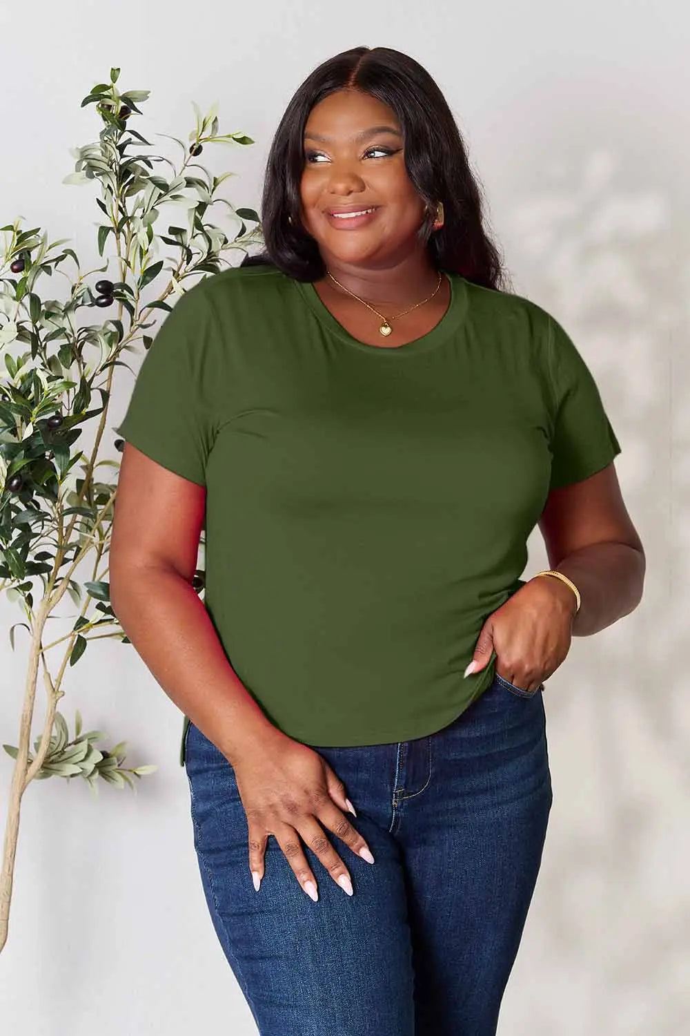 Basic Bae Full Size Round Neck Short Sleeve T-Shirt - LoveNest Treasures