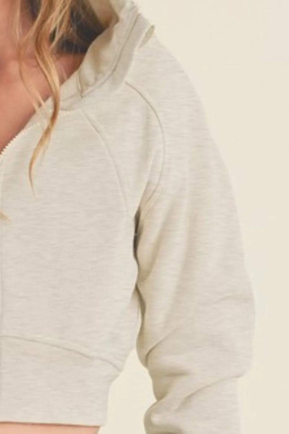 Aemi + Co Zip Up Raglan Sleeve Cropped Hoodie - LoveNest Treasures