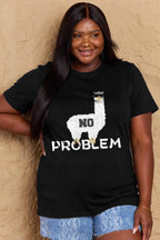 Simply Love Full Size NO PROBLEM Graphic Cotton Tee - LoveNest Treasures