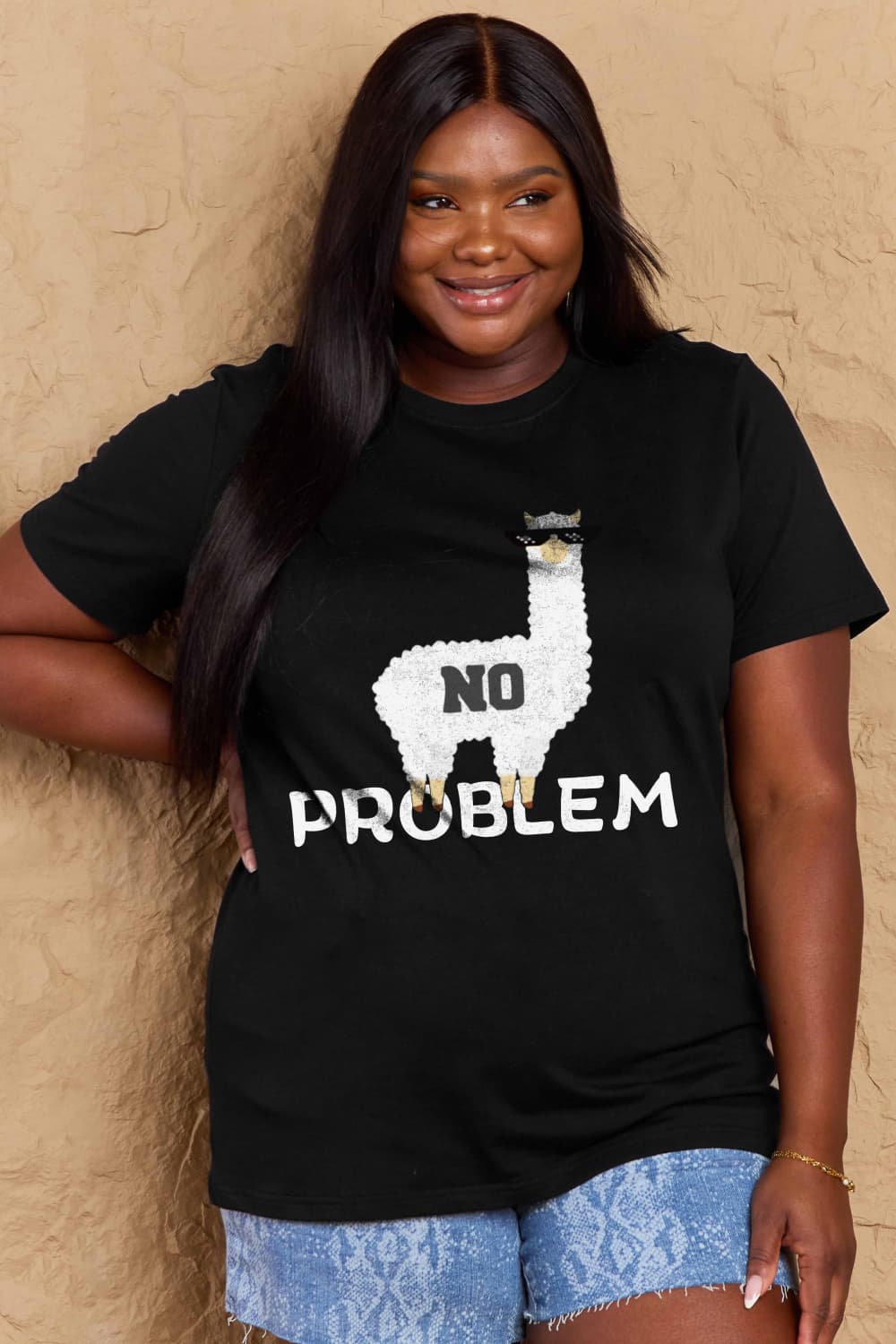 Simply Love Full Size NO PROBLEM Graphic Cotton Tee - LoveNest Treasures