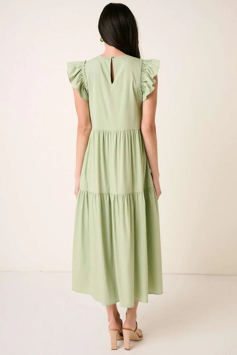 Mittoshop Ruffle Short Sleeve Tiered Maxi Dress - LoveNest Treasures