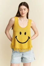 Jade By Jane Full Size Smiley Fringe Tank Top Plus Size - LoveNest Treasures