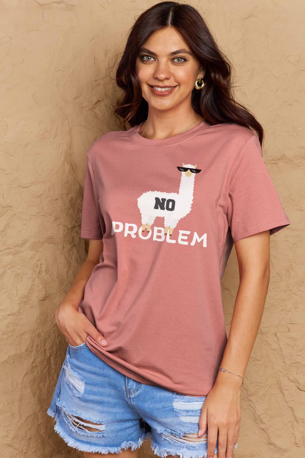 Simply Love Full Size NO PROBLEM Graphic Cotton Tee - LoveNest Treasures