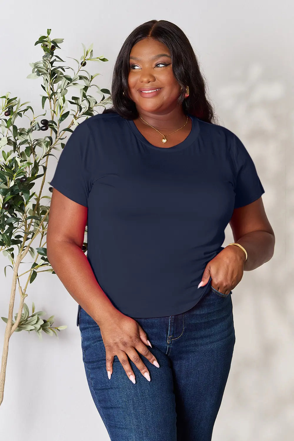 Basic Bae Full Size Round Neck Short Sleeve T-Shirt - LoveNest Treasures