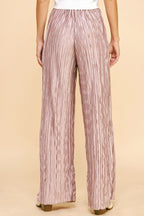 Davi & Dani Geo-pleated Elastic Waistband Pants - LoveNest Treasures