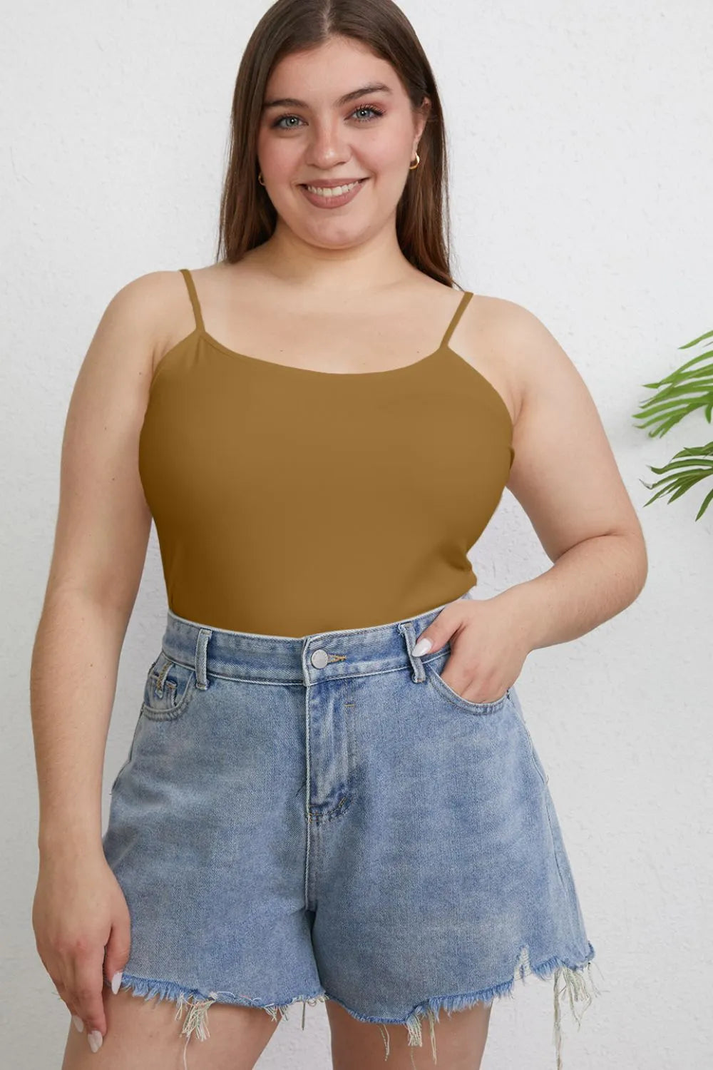 Basic Bae Full Size Round Neck Slim Cami - LoveNest Treasures