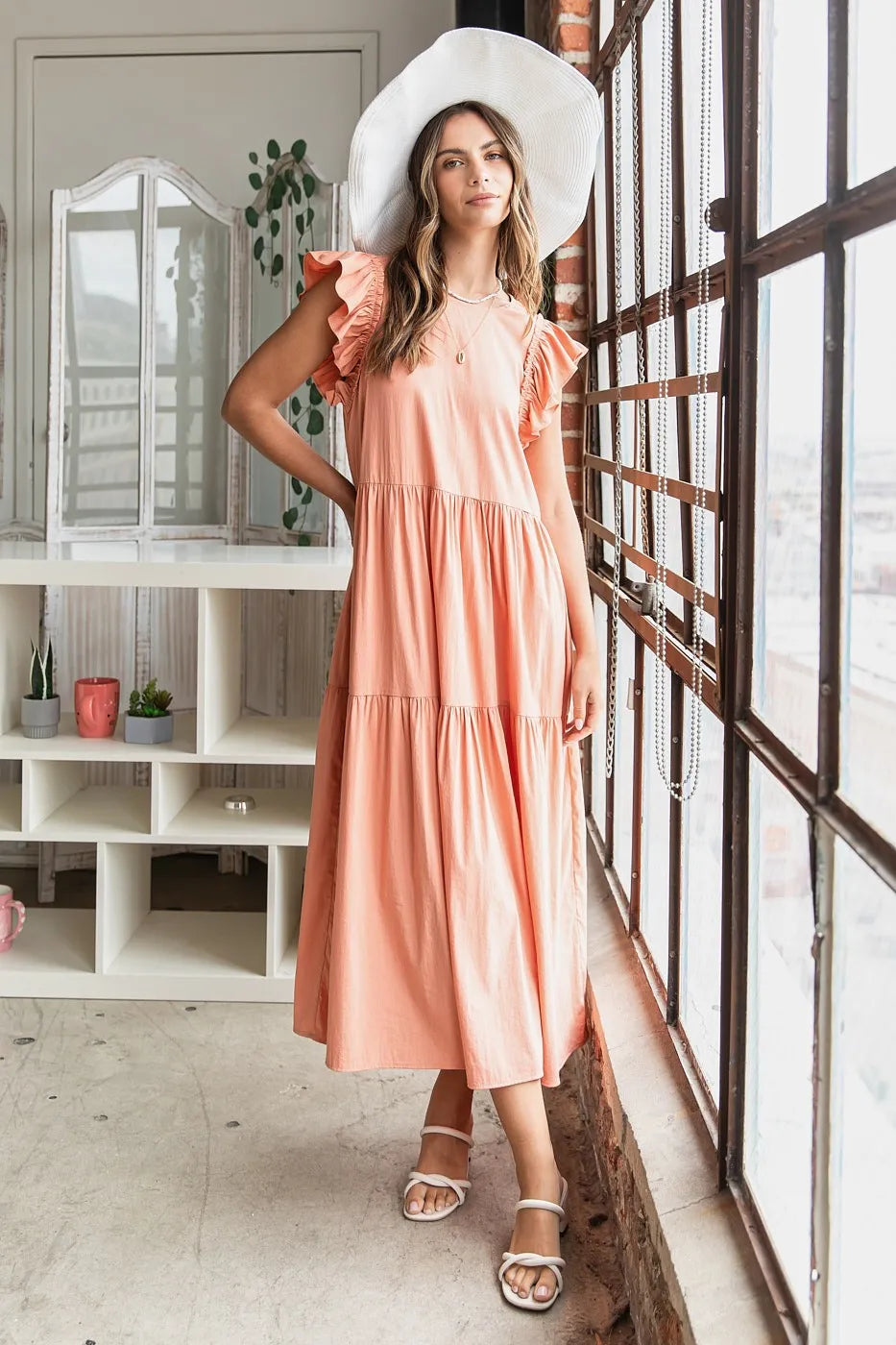 Mittoshop Ruffle Short Sleeve Tiered Maxi Dress - LoveNest Treasures