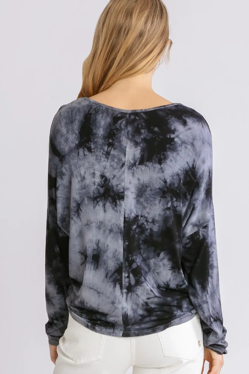 Umgee Full Size Tie Dye Lightweight Long Sleeve Top Plus Size - LoveNest Treasures