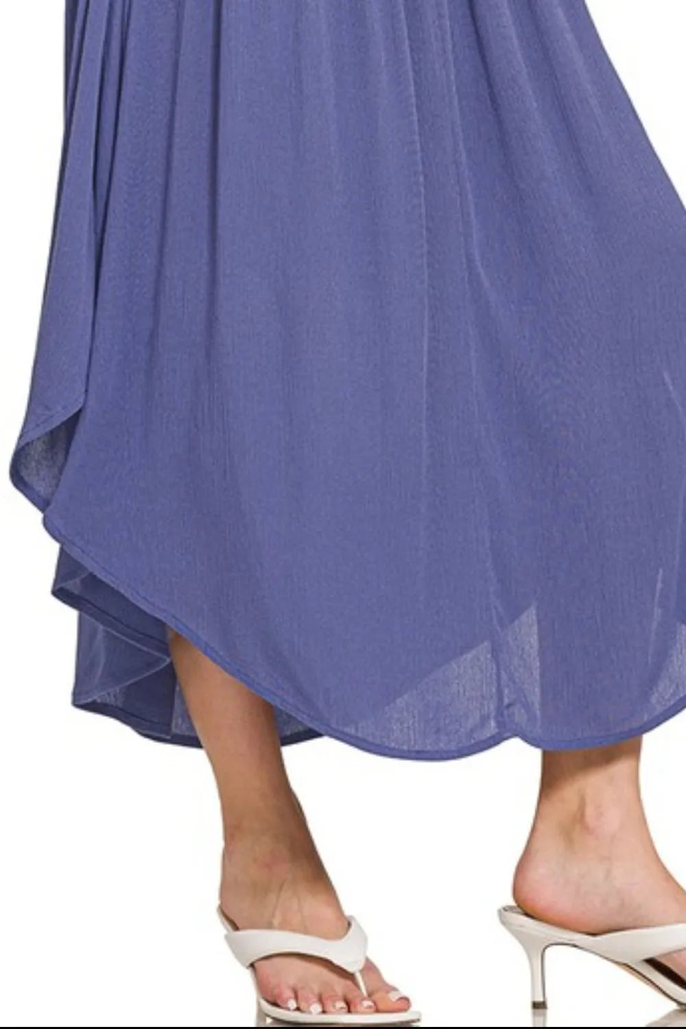 Zenana Woven Crinkle Smocked Waist Maxi Skirt W Pockets - LoveNest Treasures