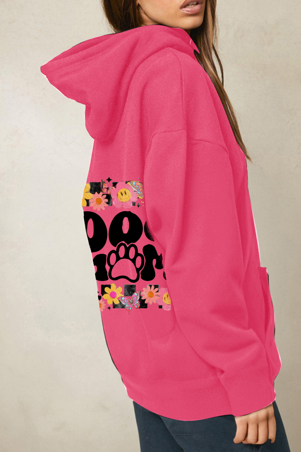 Simply Love Simply Love Full Size DOG MOM Graphic Hoodie - LoveNest Treasures