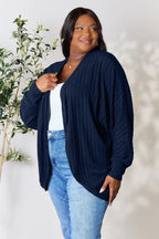Basic Bae Full Size Ribbed Cocoon Cardigan - LoveNest Treasures
