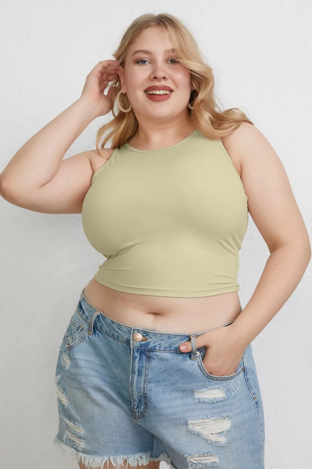 Basic Bae Full Size Round Neck Slim Tank - LoveNest Treasures
