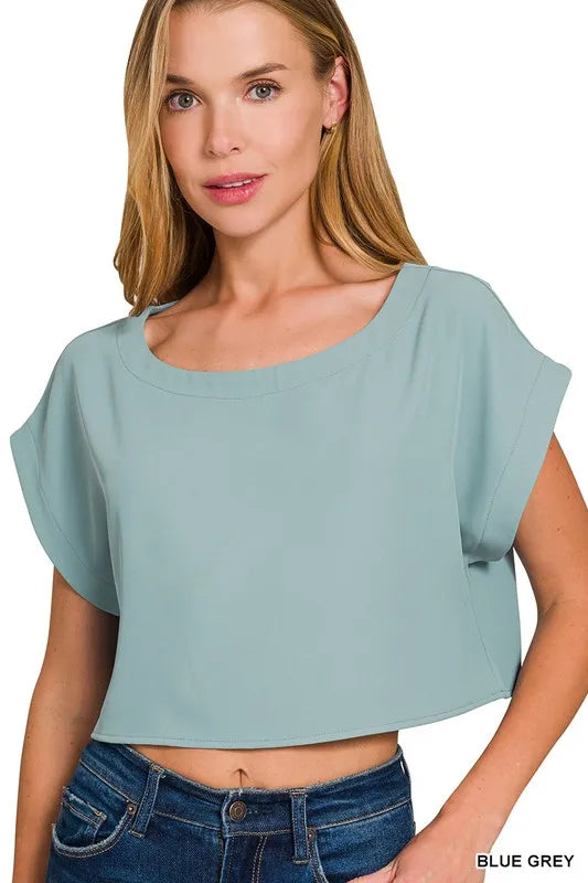 Zenana Heavy Woven Span Crop Tee & Skirt Set - LoveNest Treasures