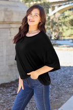 Basic Bae Bamboo Full Size Round Neck Drop Shoulder T-Shirt - LoveNest Treasures