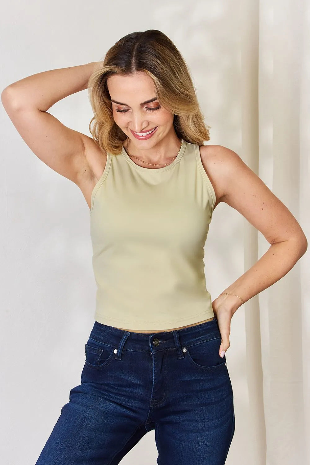 Basic Bae Full Size Round Neck Slim Tank - LoveNest Treasures