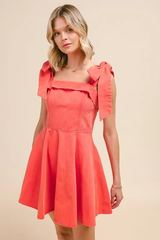 SO ME Fit and Flare Washed Gameday Dress - LoveNest Treasures
