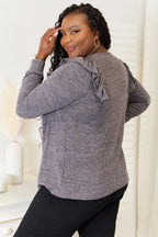 Double Take Square Neck Ruffle Shoulder Long Sleeve T-Shirt - LoveNest Treasures