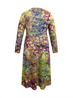 Plus Size Printed Round Neck Long Sleeve Dress - LoveNest Treasures
