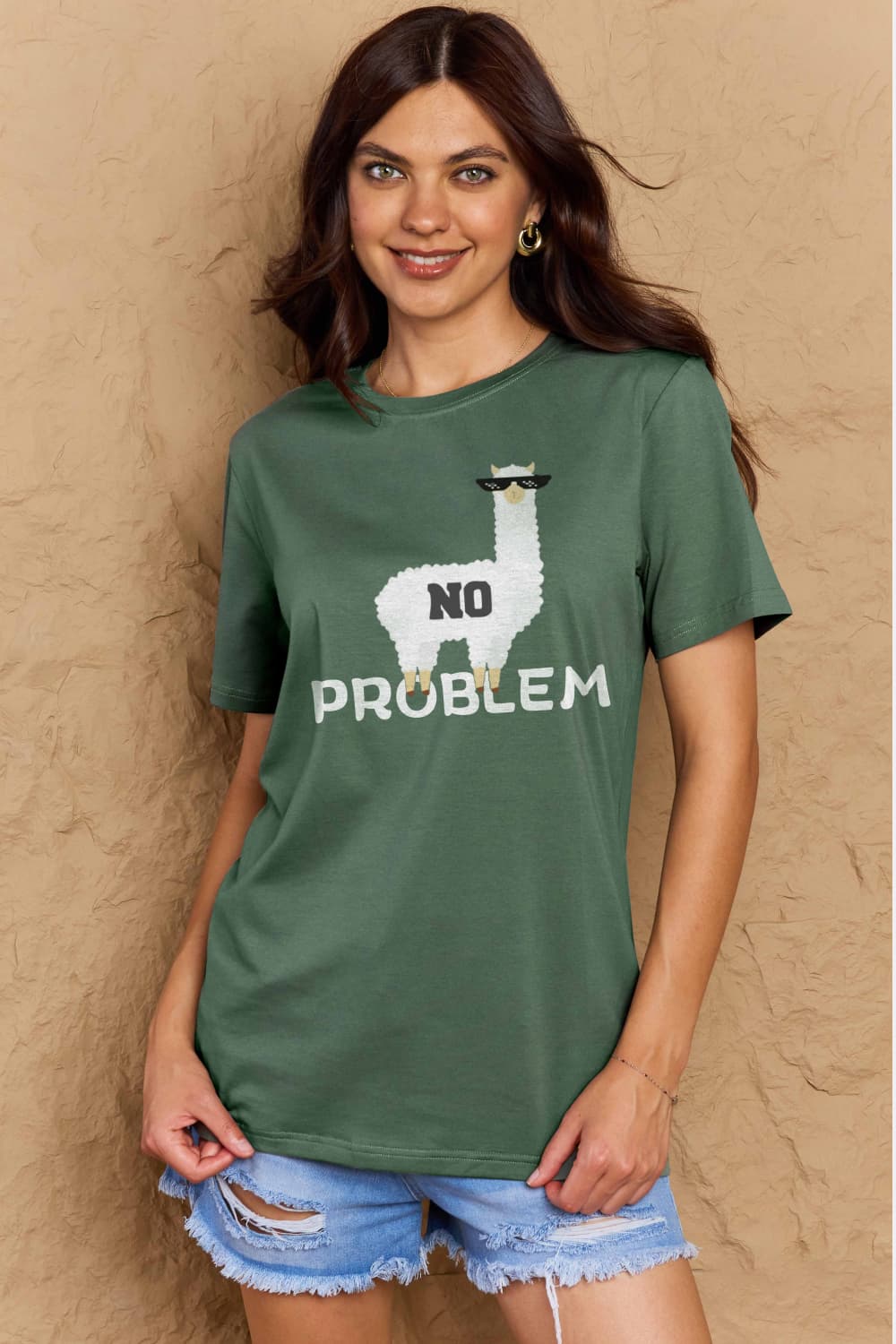 Simply Love Full Size NO PROBLEM Graphic Cotton Tee - LoveNest Treasures