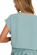 Zenana Heavy Woven Span Crop Tee & Skirt Set - LoveNest Treasures