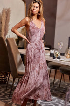 BiBi Tie-Dye Sleeveless V-Neck Dress - LoveNest Treasures