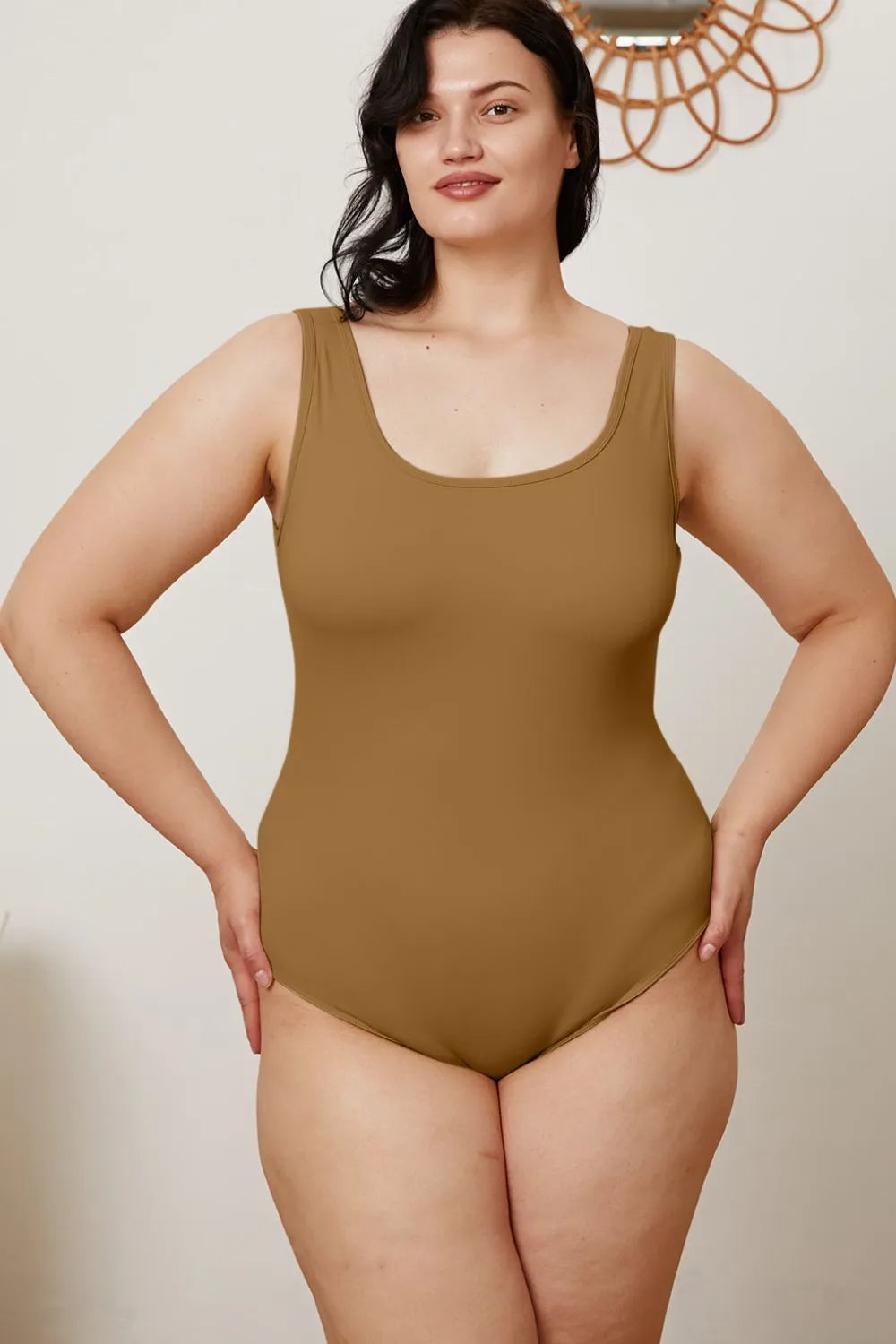Basic Bae Full Size Square Neck Sleeveless Bodysuit - LoveNest Treasures