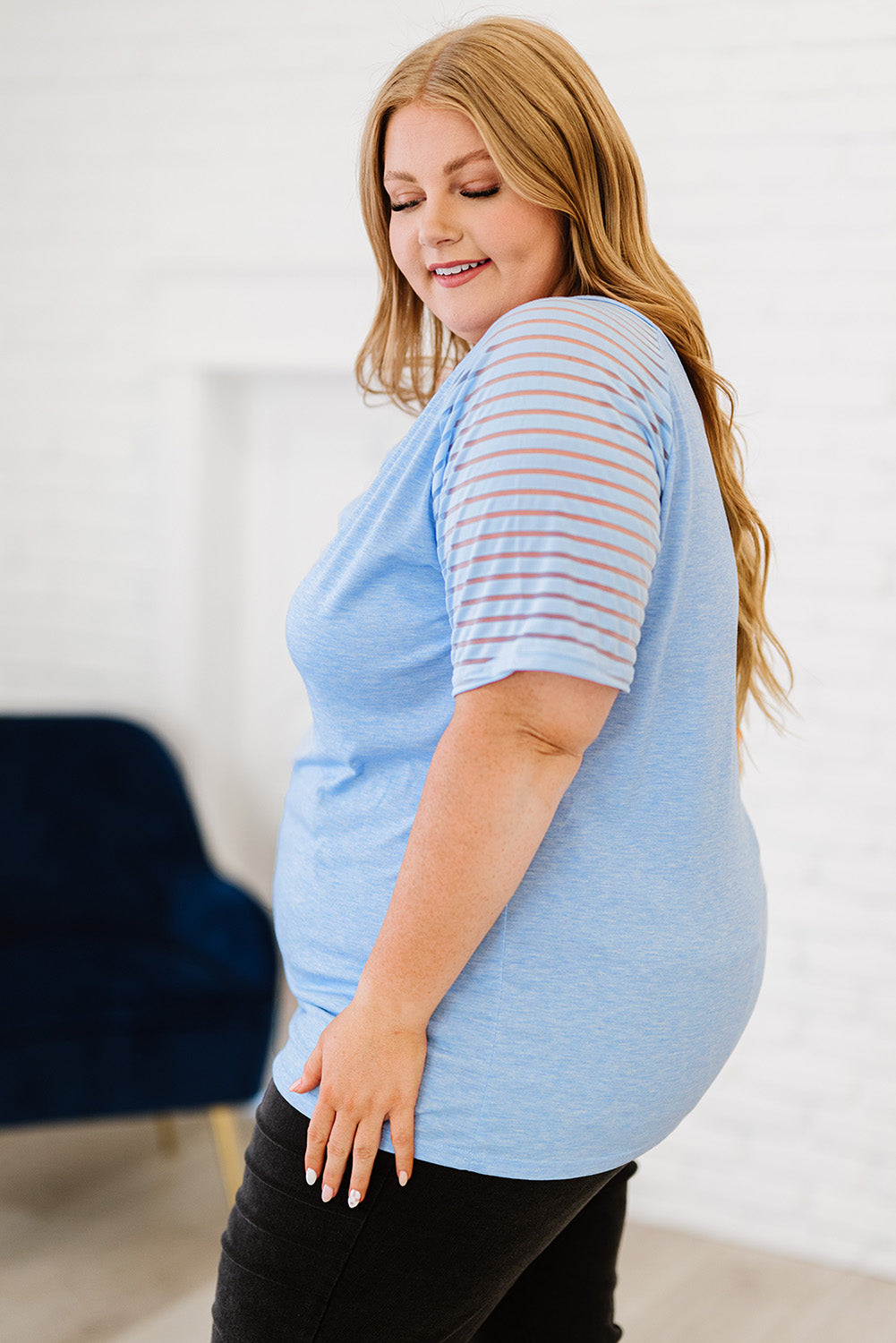 Plus Size V-Neck Raglan Sleeve Tee - LoveNest Treasures