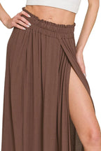 Zenana Woven Crinkle Gauze Long Skirts - LoveNest Treasures