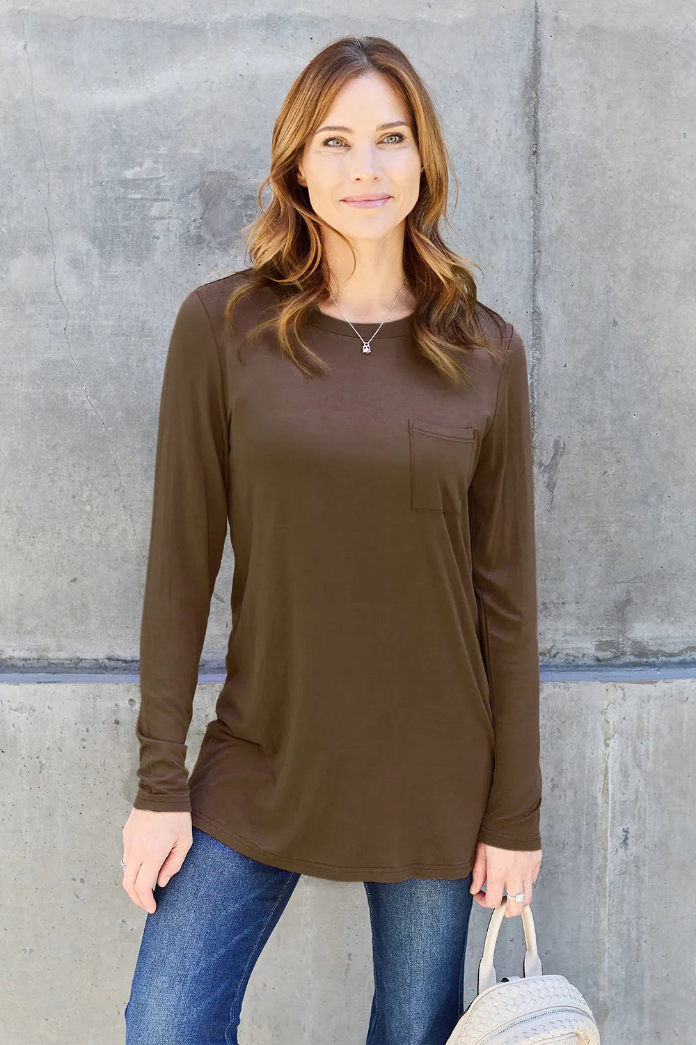 Basic Bae Full Size Round Neck Long Sleeve Top - LoveNest Treasures