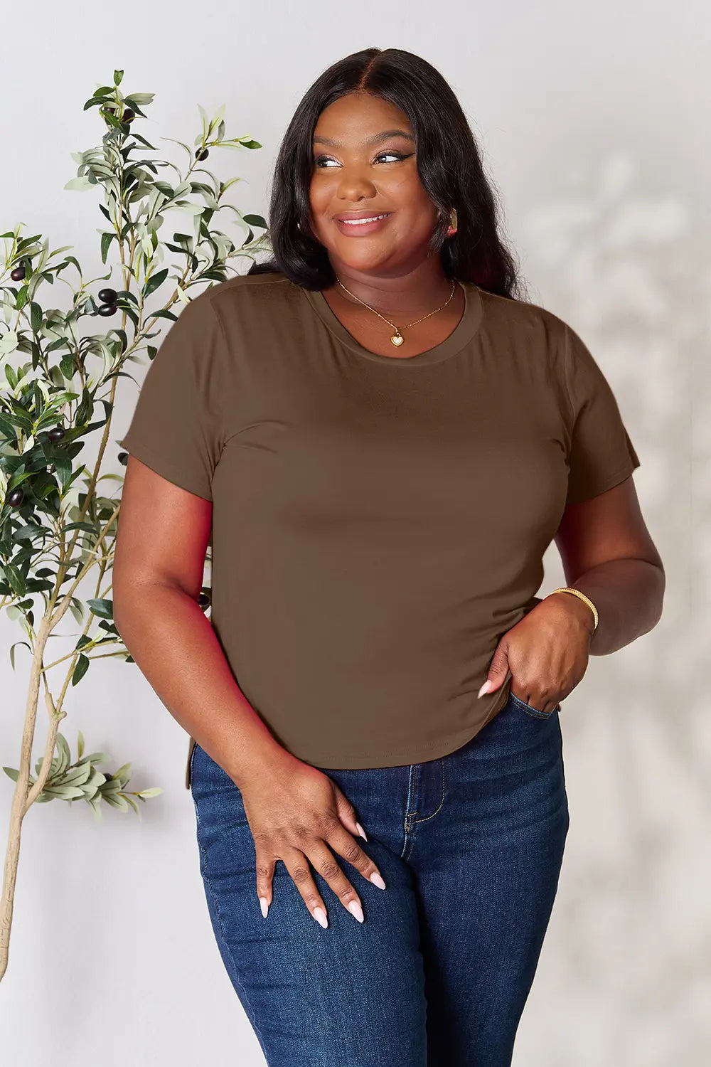 Basic Bae Full Size Round Neck Short Sleeve T-Shirt - LoveNest Treasures