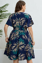 Honey Botanical Print Flutter Sleeve Smocked Waist Dress - LoveNest Treasures