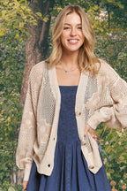 ADORA Full Size Lightweight Floral Sweater Cardigan Plus Size - LoveNest Treasures