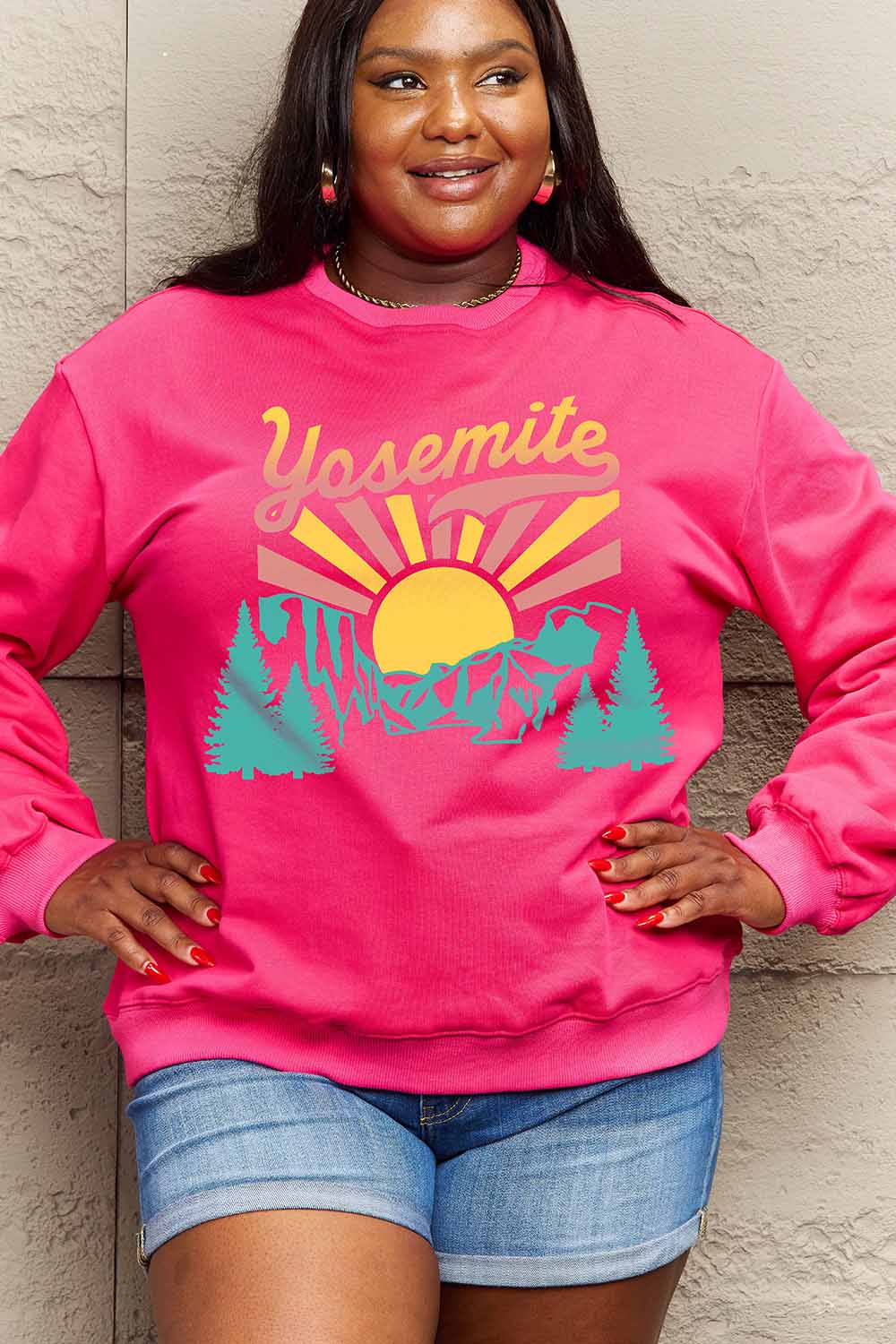Simply Love Simply Love Full Size YOSEMITE Graphic Sweatshirt - LoveNest Treasures