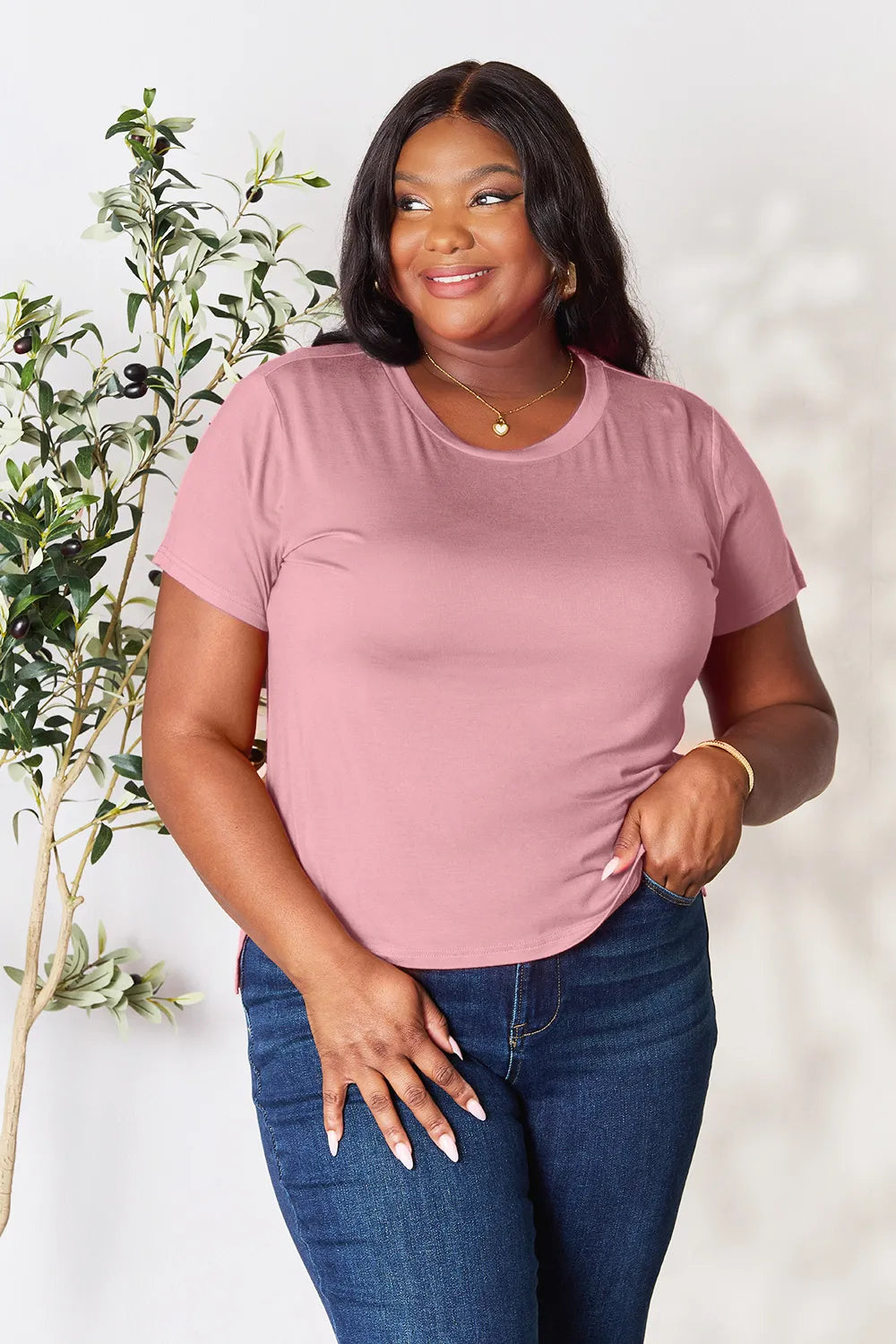 Basic Bae Full Size Round Neck Short Sleeve T-Shirt - LoveNest Treasures