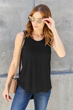 Basic Bae Full Size Round Neck Curved Hem Tank - LoveNest Treasures