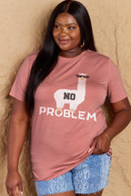 Simply Love Full Size NO PROBLEM Graphic Cotton Tee - LoveNest Treasures