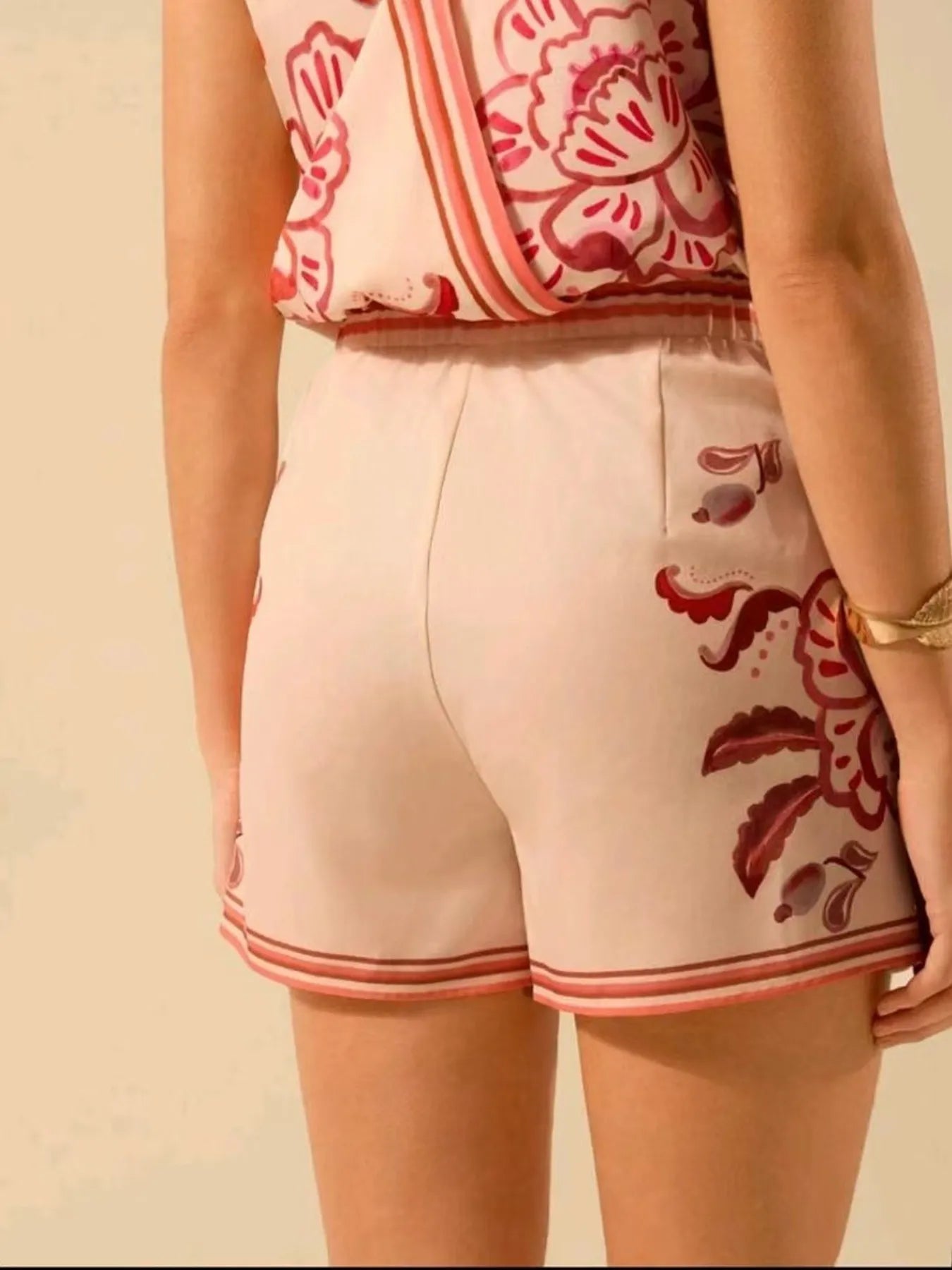 Printed Surplice Sleeveless Top and Skort Set - LoveNest Treasures