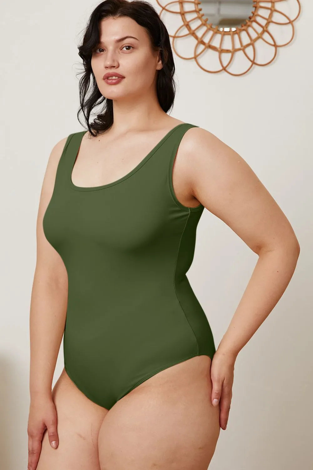 Basic Bae Full Size Square Neck Sleeveless Bodysuit - LoveNest Treasures