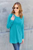 Basic Bae Full Size Round Neck Long Sleeve Top - LoveNest Treasures