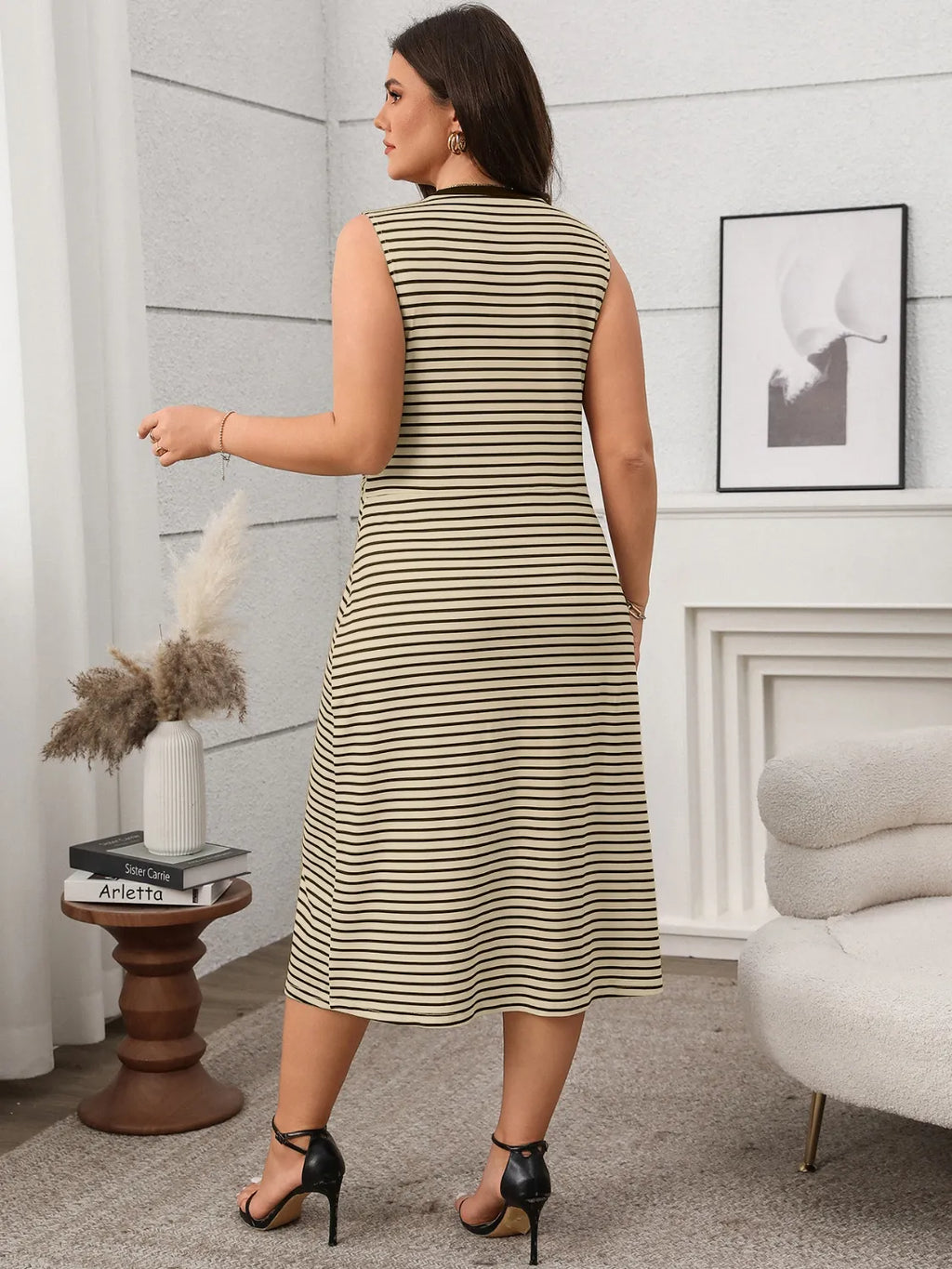 PerFee Round Neck Sleeveless Midi Tank Dress - LoveNest Treasures